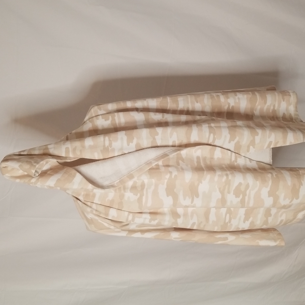 Lucky Brand Camouflage Open Front Lightweight Hooded Fleece Lined Sweatshirt S - Picture 7 of 11